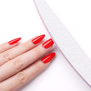 5pcs White Curved Nail File 100/180 Nail Tools BORN PRETTY