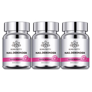 Press On Nail Debonder 80ml Nail Tips BORN PRETTY 3 Bottes (10% off)