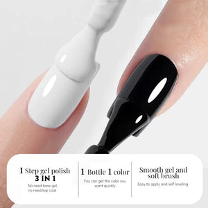 2 Colors 1 Step Gel Polish Set Black& White 15ml Gel Nail Polish UR SUGAR
