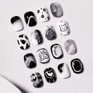 2 Colors 1 Step Gel Polish Set Black& White 15ml Gel Nail Polish UR SUGAR