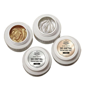 4 Colors 3D Metal Painting Gel 5ml