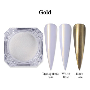Gold Shell Chrome Glitter Nail Powder #8205 Nail Powder BORN PRETTY