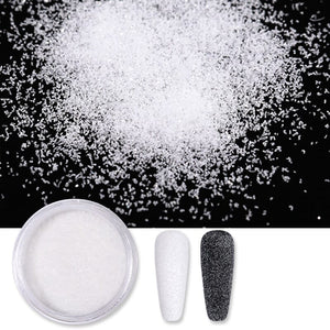 White Gradient Woolen Glitter Nail Powder #8001 Nail Powder BORN PRETTY