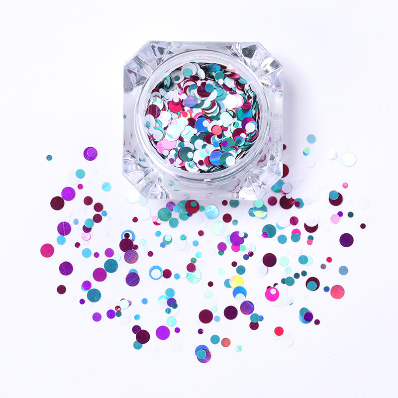 Round Mixed Colors Glitter Sequins P08