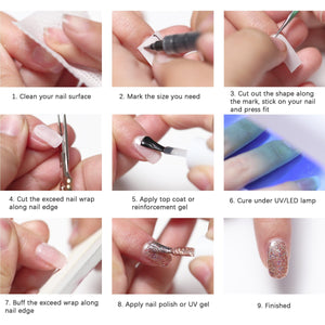 Adhesive Silk Nail Wrap Reinforce Nail Protector Tools & Accessories No Brand