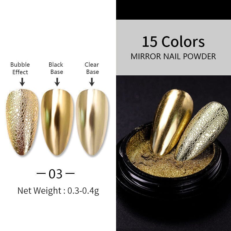Metallic Mirror Effect Chrome Nail Powder Nail Powder BORN PRETTY 3