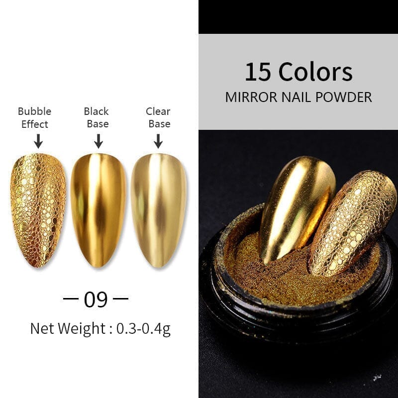 Metallic Mirror Effect Chrome Nail Powder Nail Powder BORN PRETTY 9