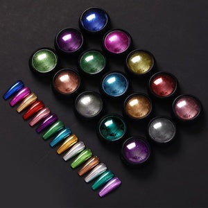 Metallic Mirror Effect Chrome Nail Powder Nail Powder BORN PRETTY 15 Colors
