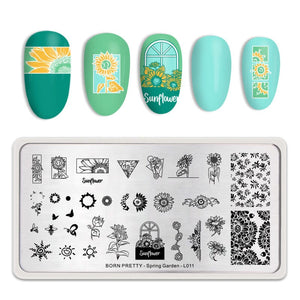 Stamping Plate Spring Garden - L011 Nail Art BORN PRETTY