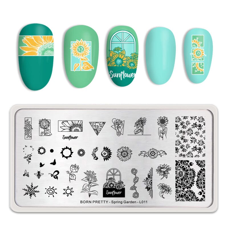 Stamping Plate Spring Garden - L011 Nail Art BORN PRETTY