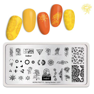 Stamping Plate Spring Garden - L011 Nail Art BORN PRETTY