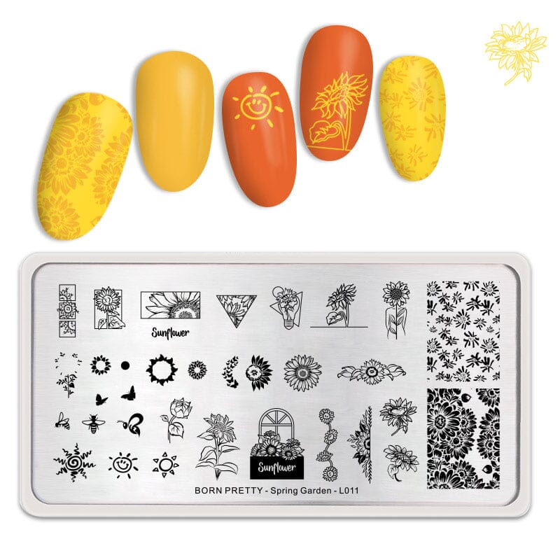 Stamping Plate Spring Garden - L011 Nail Art BORN PRETTY