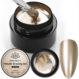 Gold Metallic Drawing Gel MD01 5ml Gel Nail Polish BORN PRETTY