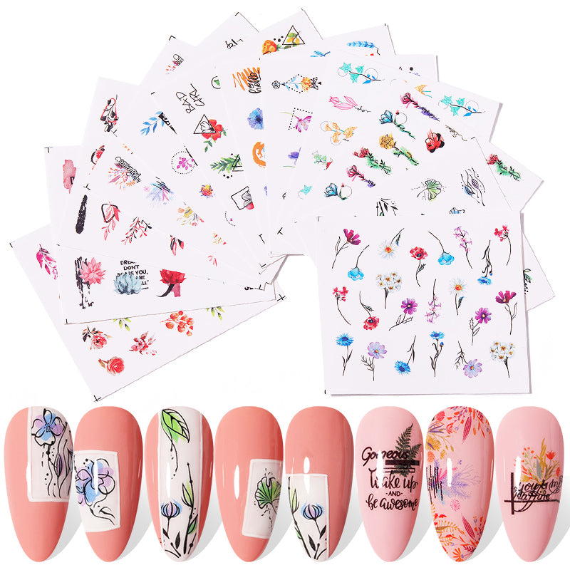 12pcs Water Decals D004