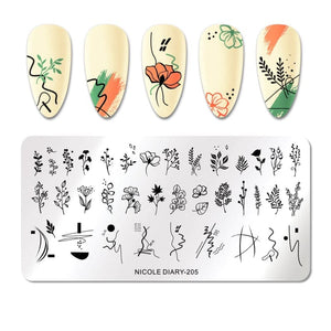 Rectangle Nail Stamping Plates Stamping Nail BORN PRETTY