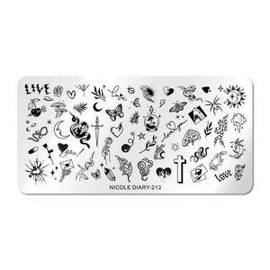 Stamping Plate NICOLE DIARY-213 Nail Stamping BORN PRETTY