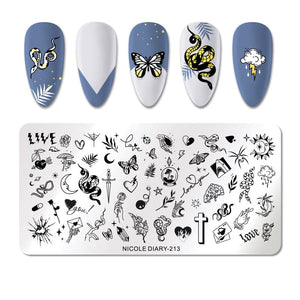 Stamping Plate NICOLE DIARY-213 Nail Stamping BORN PRETTY