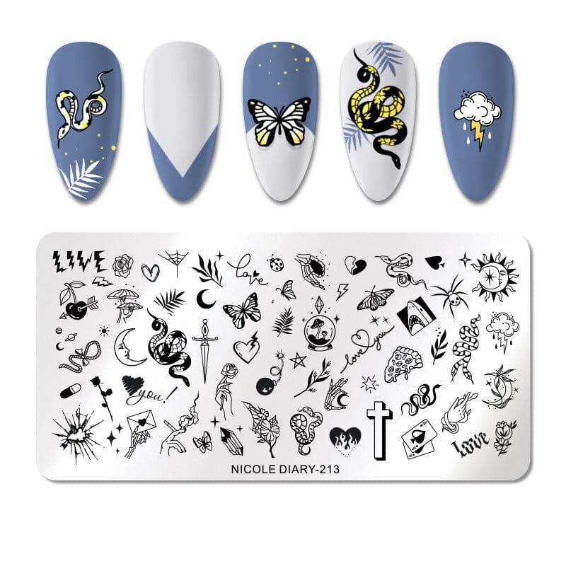 Stamping Plate NICOLE DIARY-213 Nail Stamping BORN PRETTY