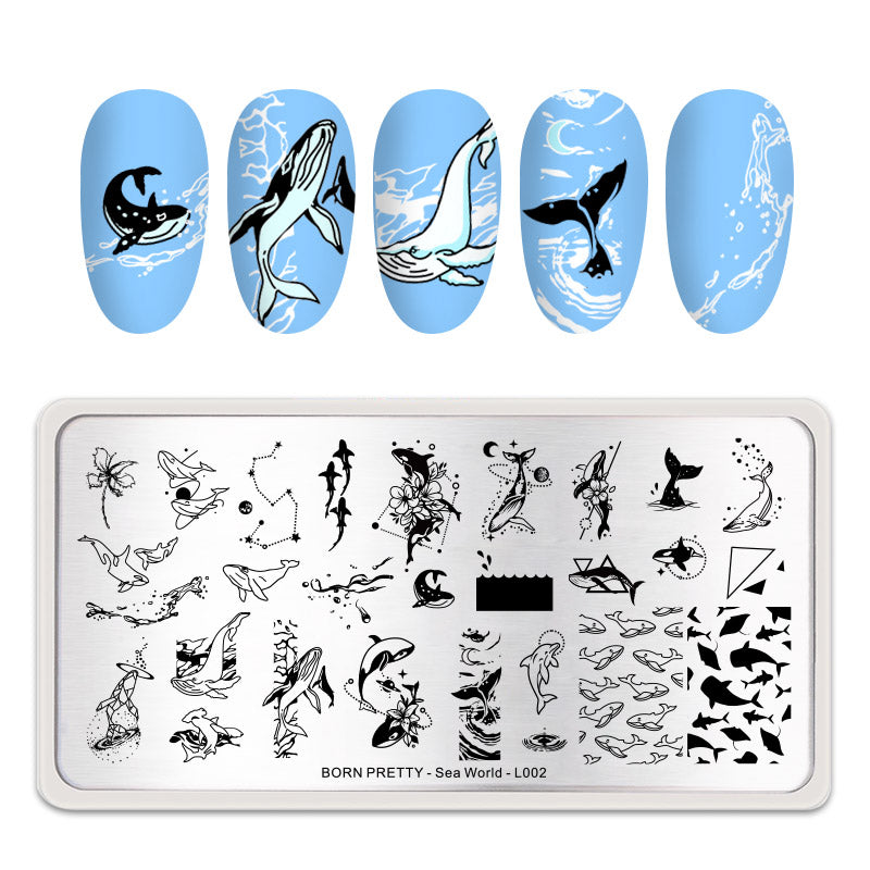 Stamping Plate Sea World - L002