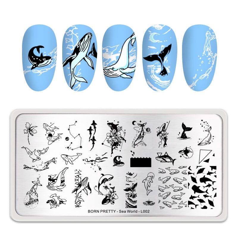 Stamping Plate Sea World - L002 Nail Art BORN PRETTY