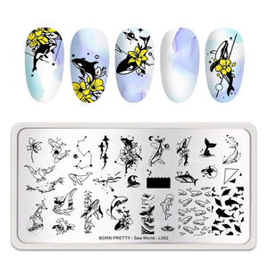Stamping Plate Sea World - L002 Nail Art BORN PRETTY