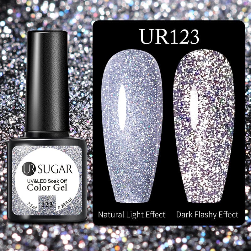 Glitter Reflective Gel UR-123 7.5ml Gel Nail Polish UR SUGAR