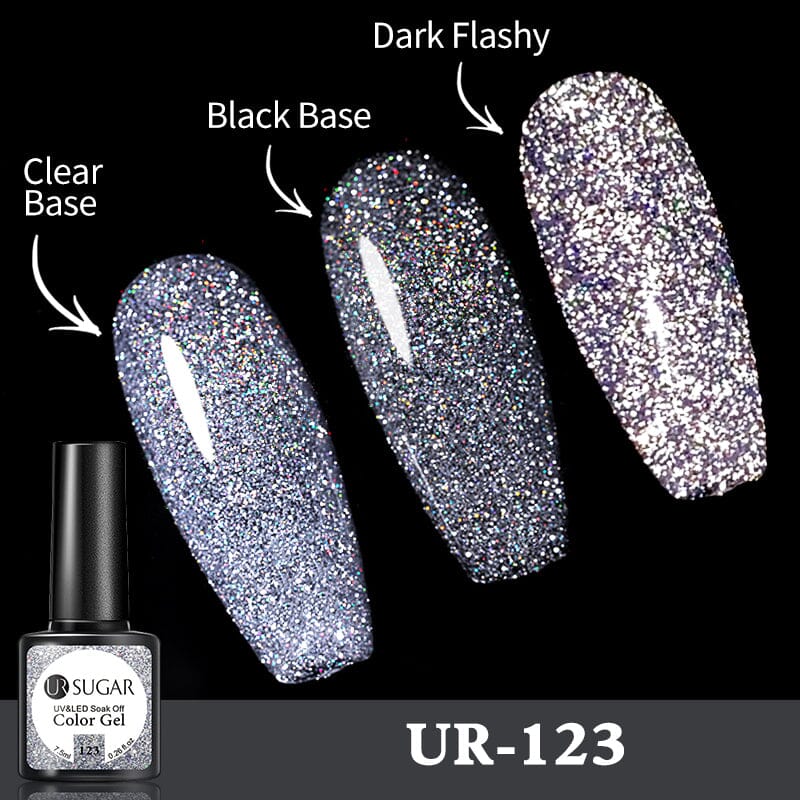 Glitter Reflective Gel UR-123 7.5ml Gel Nail Polish UR SUGAR