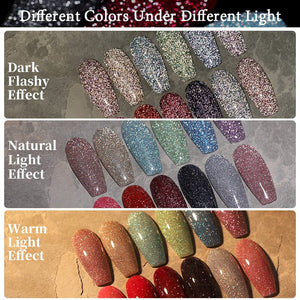 Glitter Reflective Gel UR-123 7.5ml Gel Nail Polish UR SUGAR