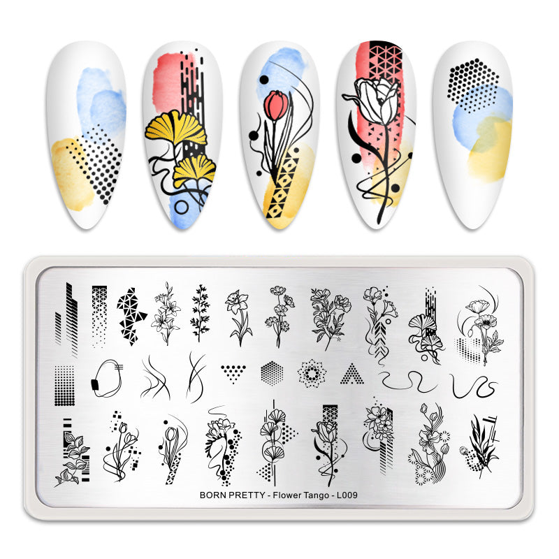 Stamping Plate Flower Tango - L009