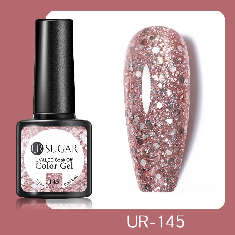 Glitter Gel UR-145 7.5ml Gel Nail Polish UR SUGAR