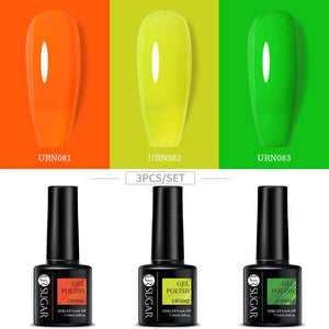 3pcs Color Gel Set 7.5ml Gel Nail Polish UR SUGAR 12