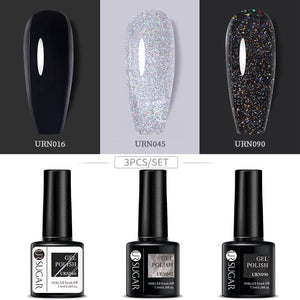 3pcs Color Gel Set 7.5ml Gel Nail Polish UR SUGAR 15