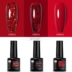 3pcs Color Gel Set 7.5ml Gel Nail Polish UR SUGAR 06