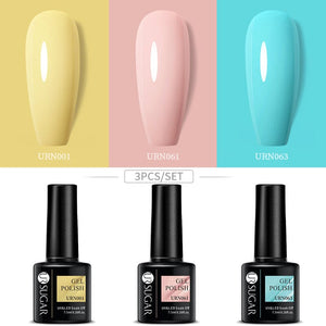 3pcs Color Gel Set 7.5ml Gel Nail Polish UR SUGAR 09