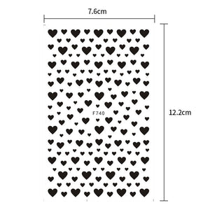 Black Love Heart Nail Sticker DIY Nails BORN PRETTY
