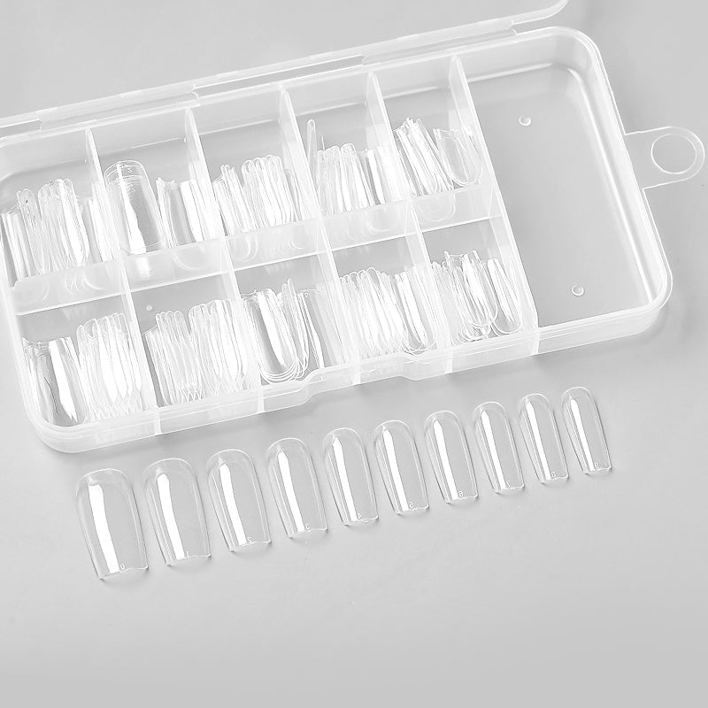 100pcs Square Transparent False Nail Tips