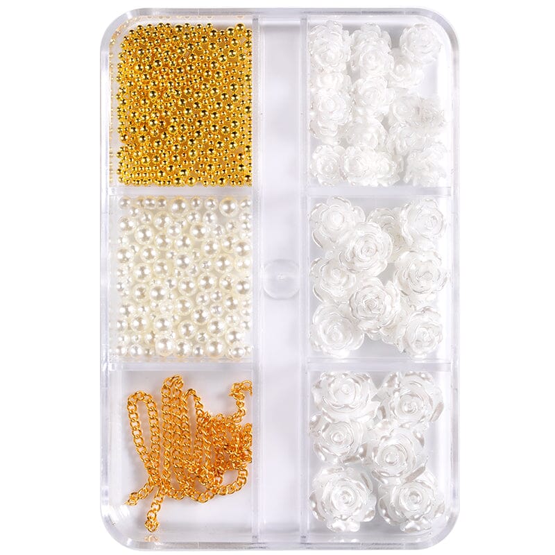 6 Grid Resin Flower 3D Nail Decoration #03 Clearance No Brand