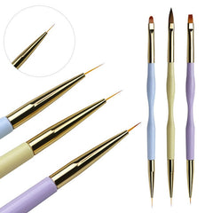 3Pcs Set Double Head Liner Brushes Tools & Accessories BORN PRETTY