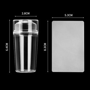 Clear Nail Stamper & Scraper Kit Nail Art No Brand