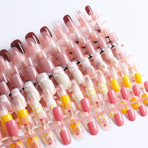 24pcs Press on Nails Gradient Nails Fake Nail Tips Nail Tips No Brand