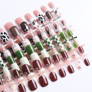 24pcs Press on Nails Gradient Nails Fake Nail Tips Nail Tips No Brand