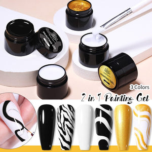 2 in 1 Painting Gel NP04 Gold 5ml Gel Nail Polish BORN PRETTY