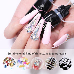 Clear Nail Rhinestone Glue 10g Nail Tips BORN PRETTY