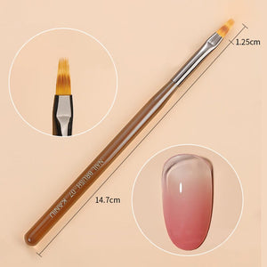 Transparent Coffee Handle Ombre Brush Tools & Accessories No Brand