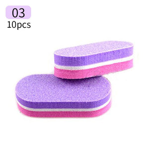 10pcs Pink Purple Nail Files 100/180 Tools & Accessories No Brand