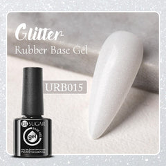 Glitter Rubber Base Gel URB015 7ml Base & Top Coat UR SUGAR