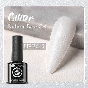 Glitter Rubber Base Gel URB015 7ml Base & Top Coat UR SUGAR