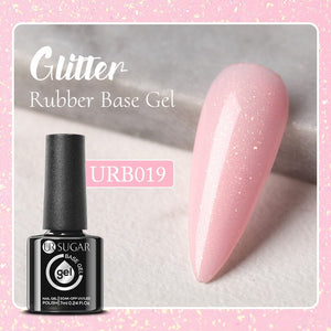 Glitter Rubber Base Gel URB019 7ml Base & Top Coat UR SUGAR