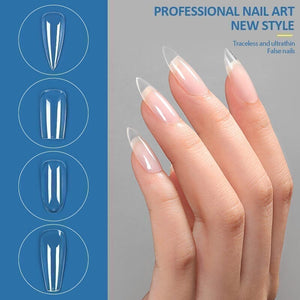 120pcs Oval Half Matte Clear False Nail Tips 06 Nail Tips KOSKOE