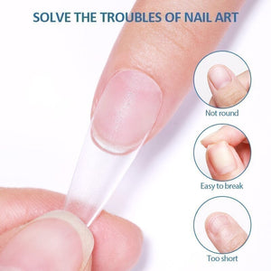 120pcs Oval Half Matte Clear False Nail Tips 06 Nail Tips KOSKOE